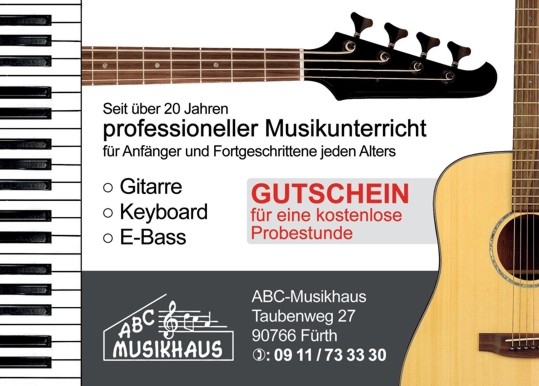 Gitarrenunterricht Fürth ABC-Musikhaus gutschein 1
